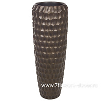 Кашпо Nobilis Marco "Pab-coal Cells Vase" (полистоун), D34хH97 см, с тех.горшком - фото 1