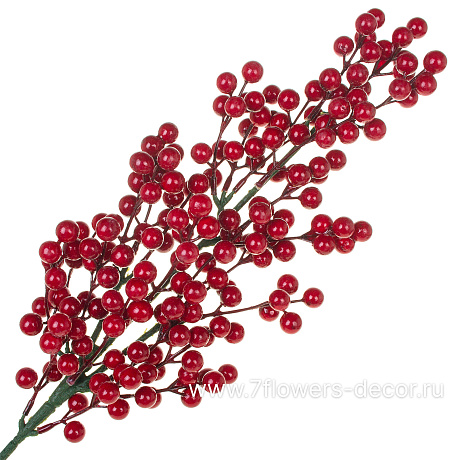 Ветка искусственная ягодная (пластик), H63 см - фото 1