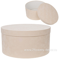 Коробка шляпная (бархат), D50xH25 см - фото 1