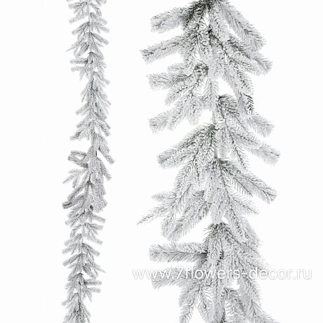 Гирлянда искусственная заснеженная Альпийская (ПВХ), D34x270 см - фото 1
