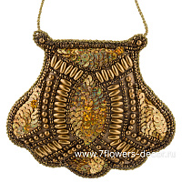 Елочная игрушка "Сумочка" (бисер, пайетки), 6xH10 см - фото 1