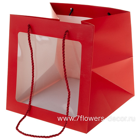 Набор сумок с прозрачной вставкой (картон), 25xH25 см (10шт) - фото 1