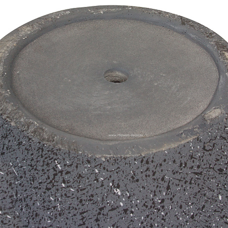 Кашпо Nobilis Marco Granite graphite Round (файберглас), D38хH20 см - фото 3