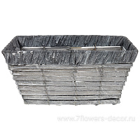 Кашпо плетеное (пластик), 20х12хН10 см - фото 1