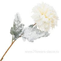Цветок искусственный заснеженный "Хризантема", H74 см - фото 1