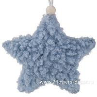 Елочная игрушка "Звезда" (ткань), H12 см - фото 1