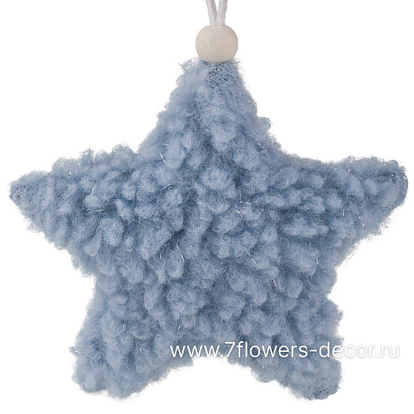 Елочная игрушка Звезда (ткань), H12 см - фото 1