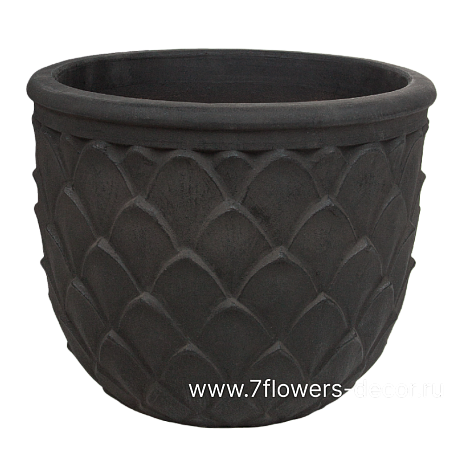 Кашпо Nobilis Marco Stone Leaves Round (терракота), D59хH48 см - фото 1