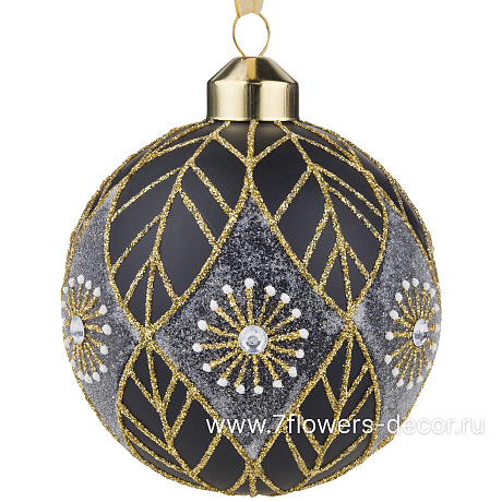 Елочная игрушка Шар (стекло), D8 см - фото 1