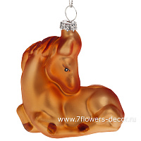 Елочная игрушка "Лошадка" (стекло), 7x4xH8 см - фото 1