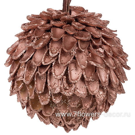 Елочная игрушка Шар (дерево), D8,5 см - фото 1