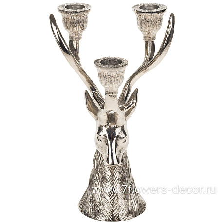 Подсвечник Олень (металл), 10x7,5xH22,5 см - фото 1