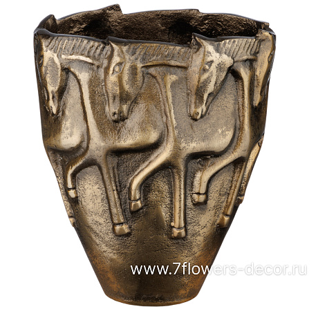 Ваза Horse (металл), 17x10xH21 см - фото 1