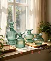 Ваза "Флора" (стекло), D10xH13 см - фото 1