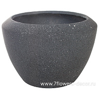 Кашпо Nobilis Marco "Granite graphite Round" (файберглас), D55хH38 см - фото 1