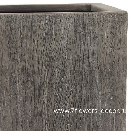Кашпо полистоун Nobilis Marco Pw-hwoodgrey Cube, 50х50хH50 см - фото 2