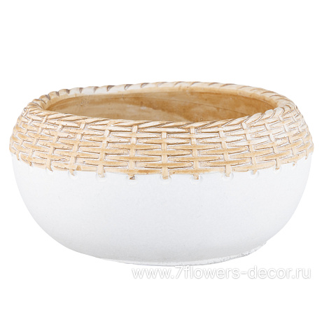 Кашпо Basket (керамика), D16xH8 см - фото 1