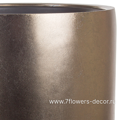 Кашпо Nobilis Marco Pa-silverbrown Vase (полистоун), D41хH86 см, с тех.горшком - фото 2