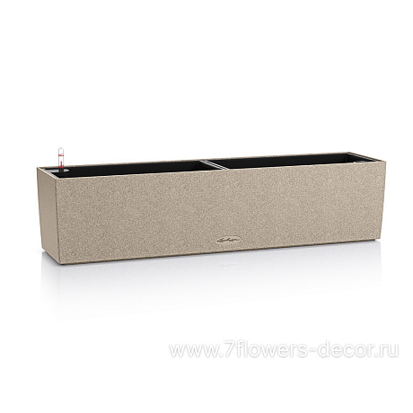 Кашпо Lechuza Balconera Stone Complete sandy beige (пластик), 79x19xH19 см - фото 1