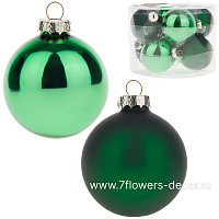 Елочная игрушка "Шар" (стекло), D6 см, набор (8 шт) - фото 1