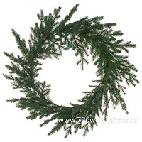 Венок искусственный еловый "Версальский (пластик)", D80 см - фото 1