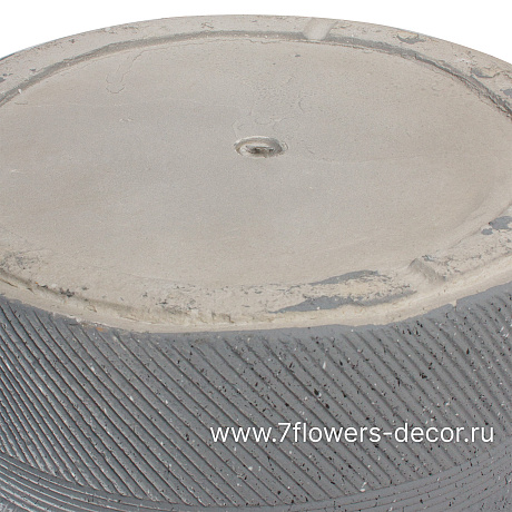 Кашпо Nobilis Marco Tapes graphite Cylinder (файберклэй), D33хH33 см - фото 4