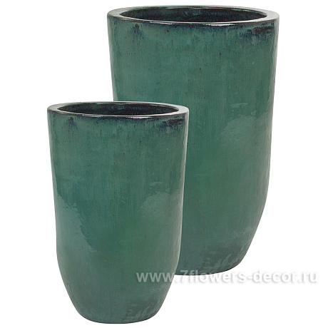 Кашпо Nobilis Marco Sea green Vase (керамика), D41хН63 см - фото 3