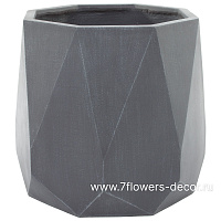 Кашпо Nobilis Marco "Diamond white grey Prizm" (файкостоун), D55хH49 см - фото 1