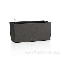 Кашпо Lechuza "Balconera Stone 40 Complete graphite black" (пластик), 40x19xH19 см - фото 1