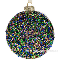 Елочная игрушка "Шар" (стекло), D10 см - фото 1