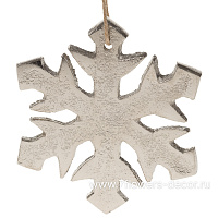 Елочная игрушка "Снежинка" (металл), 11xH11 см - фото 1