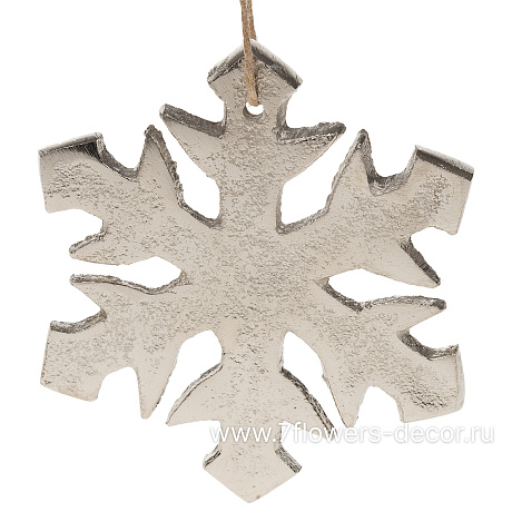 Елочная игрушка Снежинка (металл), 11xH11 см - фото 1