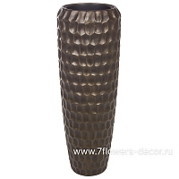 Кашпо Nobilis Marco "Pab-coal Cells Vase" (полистоун), D34хH97 см, с тех.горшком - фото 1