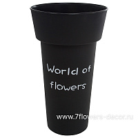 Вазон "World of flowers" (пластик), D20xH35 см - фото 1