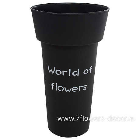 Вазон World of flowers (пластик), D20xH35 см - фото 1