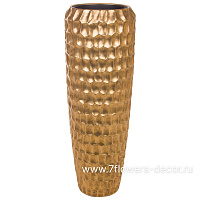 Кашпо Nobilis Marco "Pa-gold Cells Vase" (полистоун), D34хH97 см, с тех.горшком - фото 1