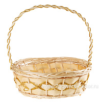 Корзина плетеная (ива), 38x32xH13/42 см - фото 1