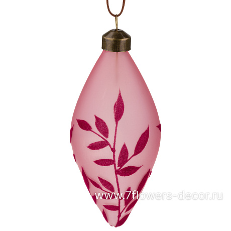 Елочная игрушка Олива (стекло), D8 см - фото 1