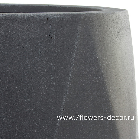 Кашпо Nobilis Marco Diamond white grey Jar (файкостоун), D40,5хH36 см - фото 2