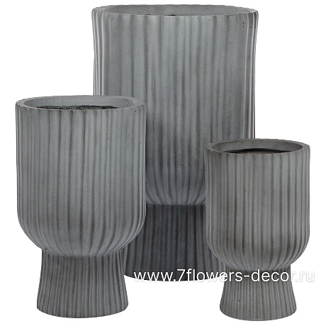Кашпо Nobilis Marco Ribs Cup (GRC), D35xH56 см - фото 3
