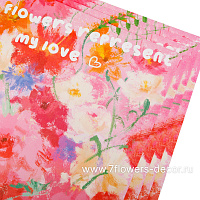 Бумага декоративная "Цветы", 50x58 см, набор (15 шт) - фото 1