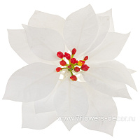 Цветок искусственный "Пуансеттия" (ткань), D20 см - фото 1