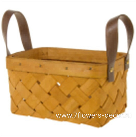 Корзина плетеная (дерево), 19x13xН10/18 см - фото 1