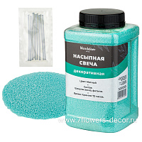 Свеча насыпная (воск), 0,55 кг, 8х8хН17 см, 9 фитилей, в банке - фото 1