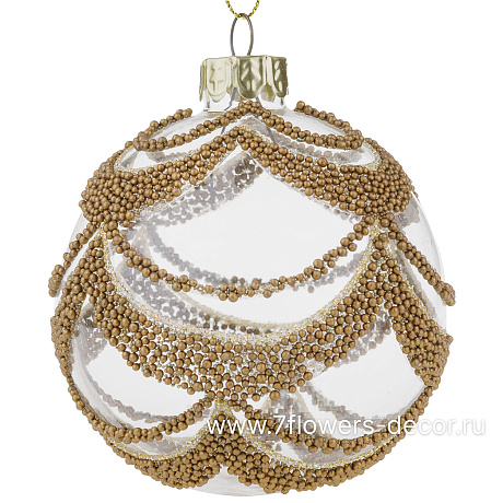 Елочная игрушка Шар (стекло), D8 см - фото 1