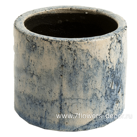 Кашпо  D&M Indoor Pot Fracture Petrol (per 2 pcs.), D21хH20см - фото 1