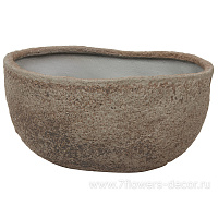 Кашпо Nobilis Marco "Plain grey stone Oval" (файкостоун), 80х47хH40 см - фото 1