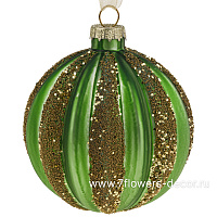 Елочная игрушка "Шар" (стекло), D8 см - фото 1