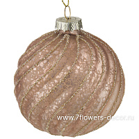 Елочная игрушка "Шар" (стекло), D8 см - фото 1