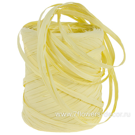 Рафия искусственная Однотонная, желтый цвет, 10 ммx200 м - фото 1